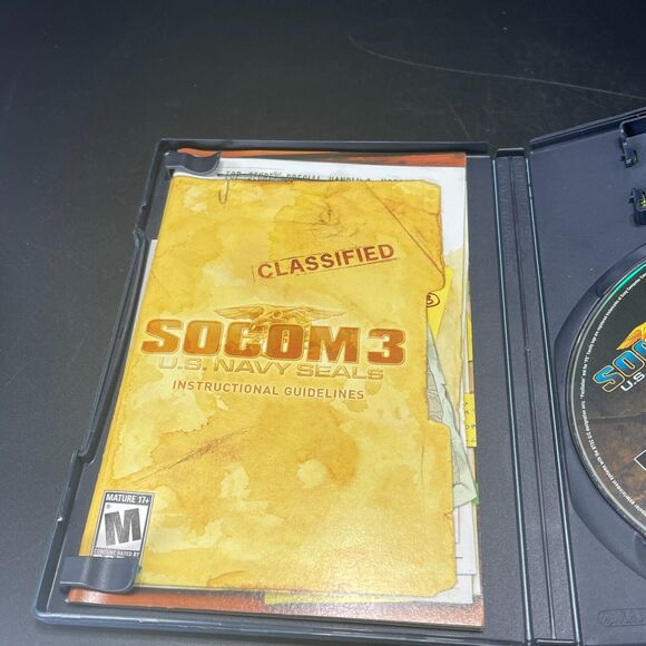 SOCOM 3: U.S. Navy SEALs Sony PlayStation 2, 2005 PS2‎ Black Label COMPLETE - Picture 4 of 6